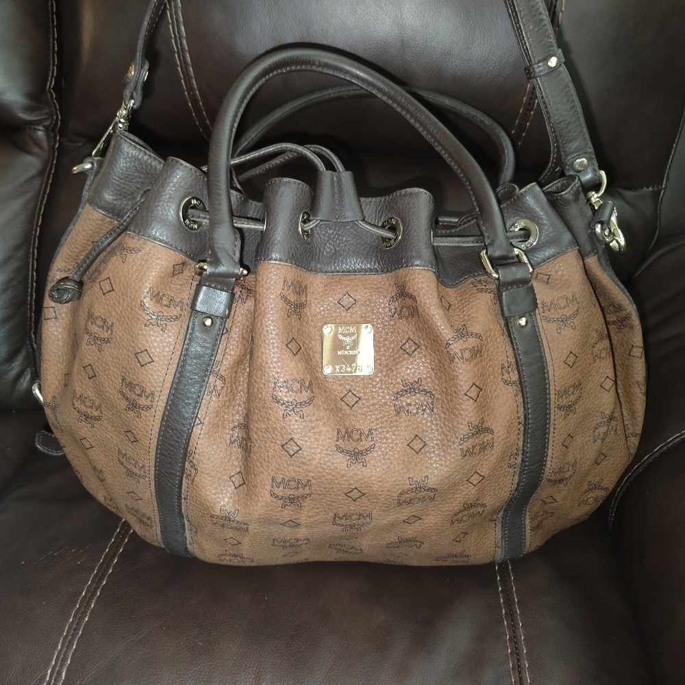 Authentic MCM  Drawstrings Two Way Bag - Picture 3 of 16